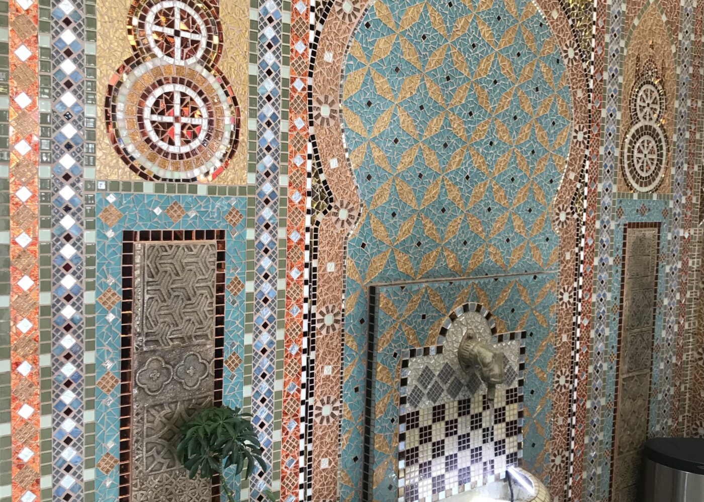 Custom Moroccan style mosaic mural done by Mosaic Eternity