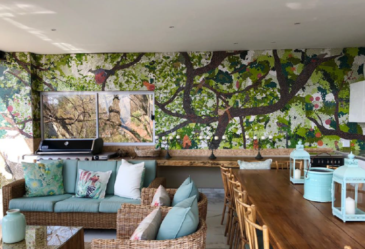 Custom mosaic mural