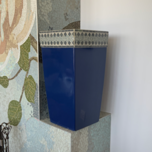 Cubic Border of 120mm Pattern Mosaic Pot-01